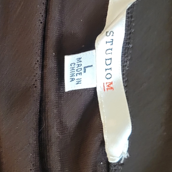 Studio M Brown Knit Multi Layer Maxi Skirt Sz Large Like New - Picture 3 of 3